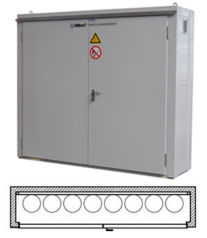 Hiltra F60 gasflesgevelkast model GK-MS 8